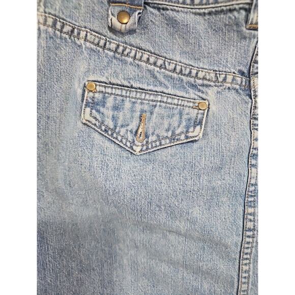 Christopher & Banks Denim Skirt Size 10 A-line Knee Length Casual Western Boho - Picture 3 of 9